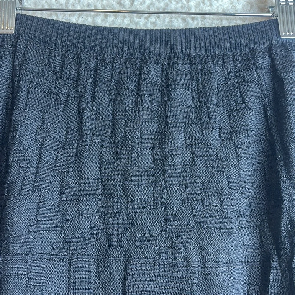 NWOT Missoni Womens Black Textured Knit Stretch Pull-On A-Line Skirt Size 38